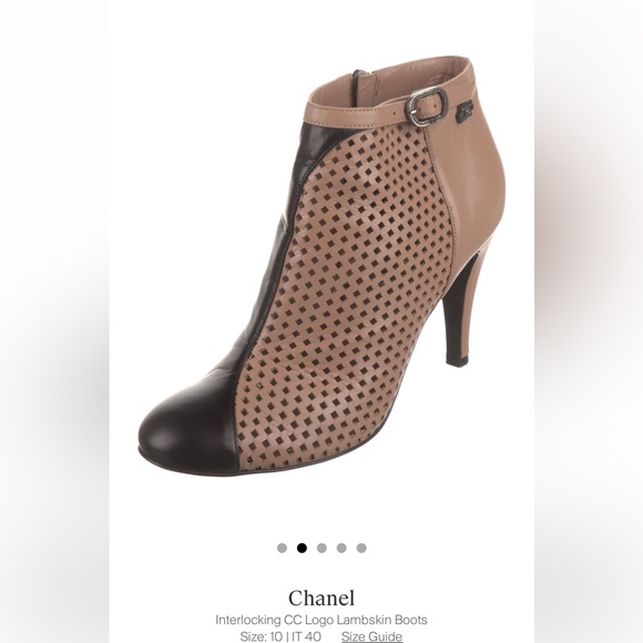 CHANEL Ankle Boots - black & tan lamb skin - Picture 2 of 7